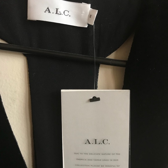 Size 8- A.L.C Velvet & Embroidered Lace Dress - Picture 5 of 7